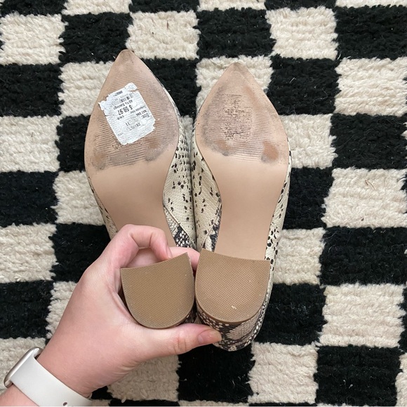 Steve Madden Snake Print Pointed Toe Heeled Mules - Picture 2 of 7